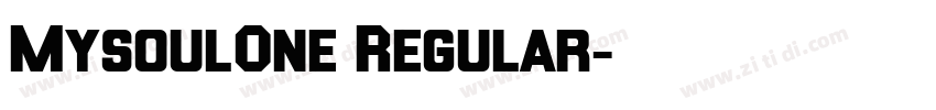 MysoulOne Regular字体转换